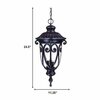 Homeroots 24.5 x 11.25 x 11.25 in. Naples 3-Light Marbelized Mahogany Hanging Light 397971